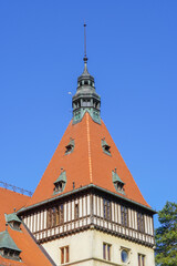 Fototapeta premium Tower spire of old castle 