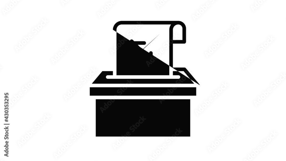 Poster ballot box icon animation outline best object on white background