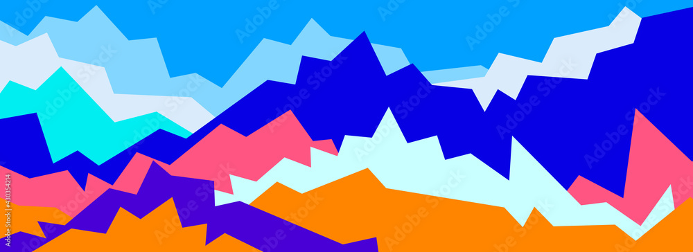 Aufkleber abstract multicolor crystals background. scribble color texture. vector design art
