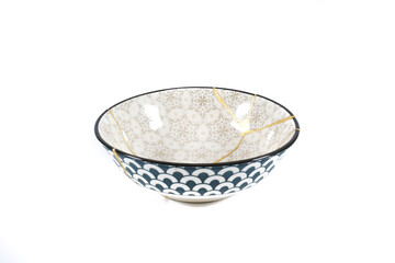 Japanese Kintsugi texture bowl