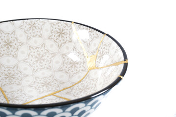 Japanese Kintsugi texture bowl