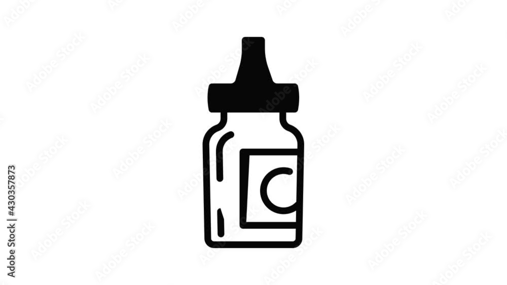 Poster mustard condiment icon animation outline best object on white background