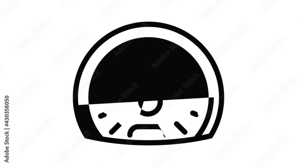 Poster speedometer icon animation outline best object on white background