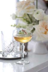 Beautiful summer exotic iced cocktails