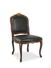 Leather office chair on a white background 