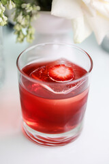 Beautiful summer exotic iced cocktails