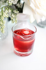 Beautiful summer exotic iced cocktails