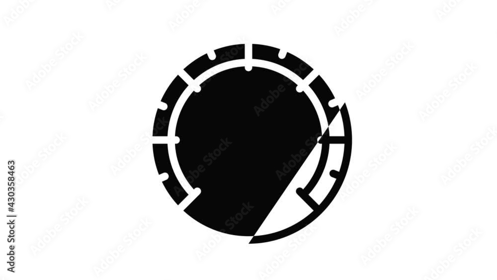 Poster speedometer indicator icon animation outline best object on white background