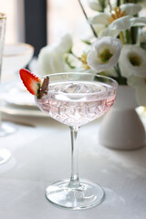 Beautiful summer exotic iced cocktails