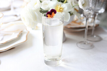 Beautiful summer exotic iced cocktails