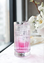 Beautiful summer exotic iced cocktails