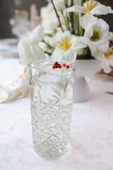Beautiful summer exotic iced cocktails