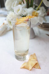 Beautiful summer exotic iced cocktails