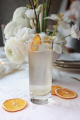 Beautiful summer exotic iced cocktails