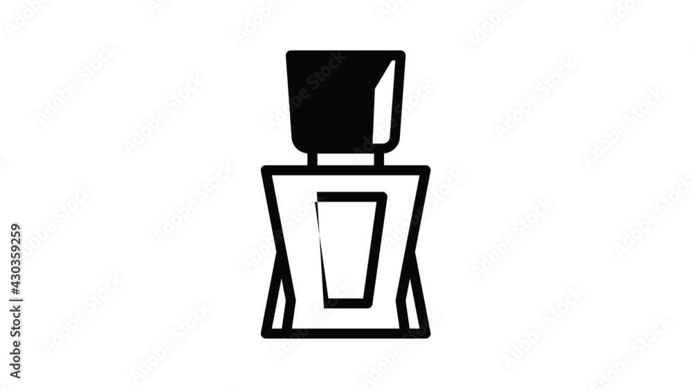 Poster elegant perfume icon animation outline best object on white background