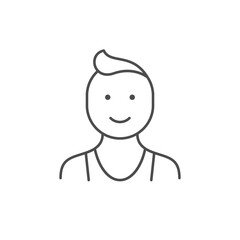 Boy or child line outline icon
