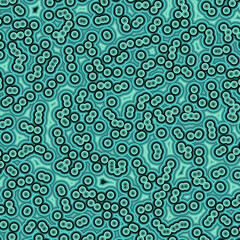 Green cells seamless pattern with circles
