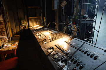 Stage equipment control panel