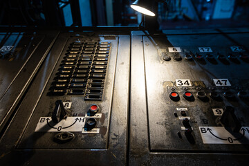Stage equipment control panel