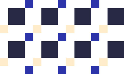 Retro style seamless vector pattern with geometric ornament and editable colors