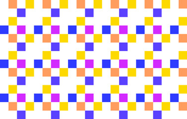 Summer style seamless vector pattern with geometric ornament and editable colors