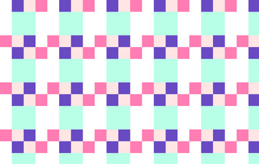 Retro style seamless vector pattern with geometric ornament and editable colors