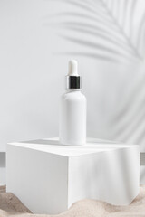 mockup of beauty fashion cosmetic makeup bottle lotion product with skincare healthcare concept on background