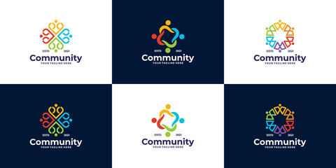 abstract logo People and community Logo Design for Teams or Groups