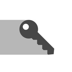 Key Icon in trendy flat style