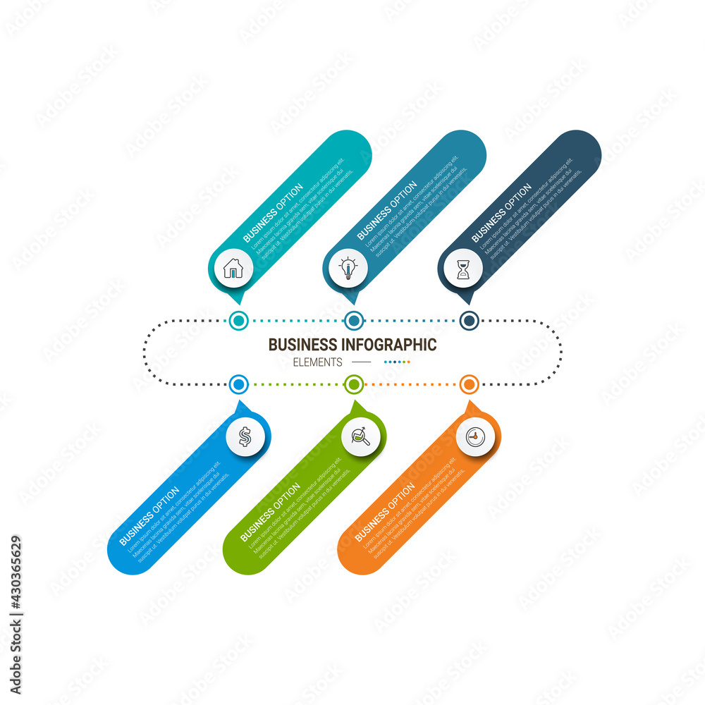 Aufkleber infographic elements data visualization vector design template. infographics for business concept. c