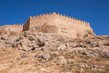 Fototapeta premium The ruins of a medieval fortress on Black Sea shore, Sudak, Crim