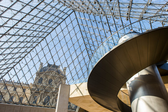 Staircase Of The Pyramid, The Louvre, Paris, France