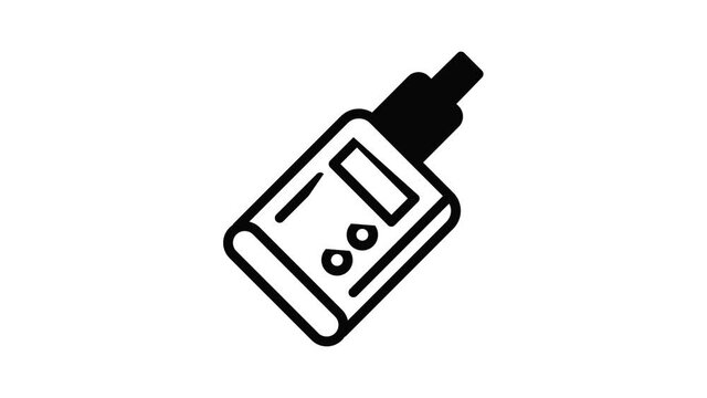 Electronic vape icon animation outline best object on white background