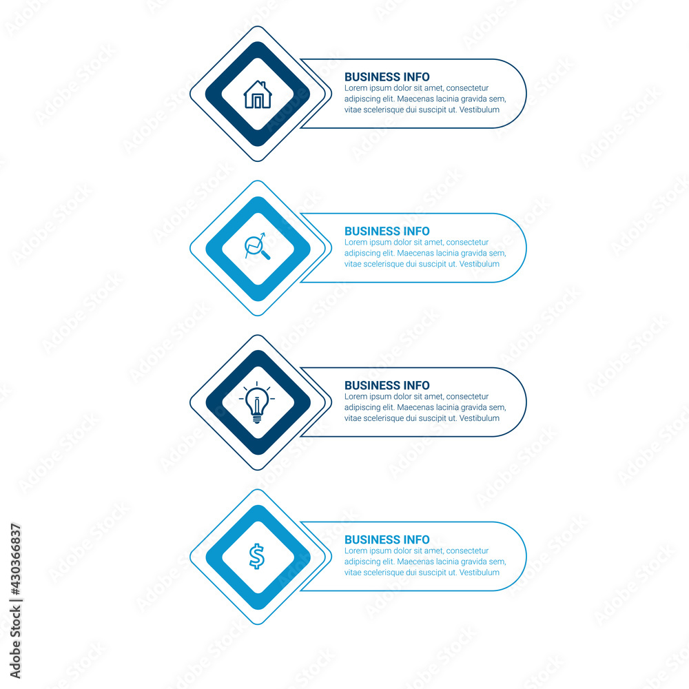 Poster infographic elements data visualization vector design template. vector illustration. can be used for