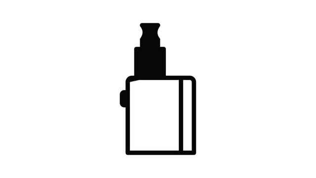 Shop vape icon animation outline best object on white background