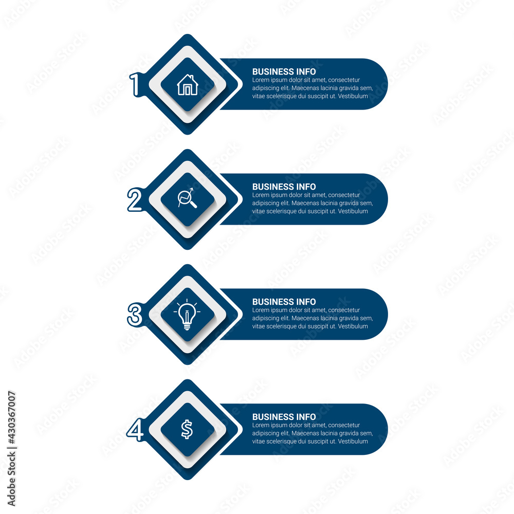 Poster infographic elements data visualization vector design template. vector illustration. can be used for