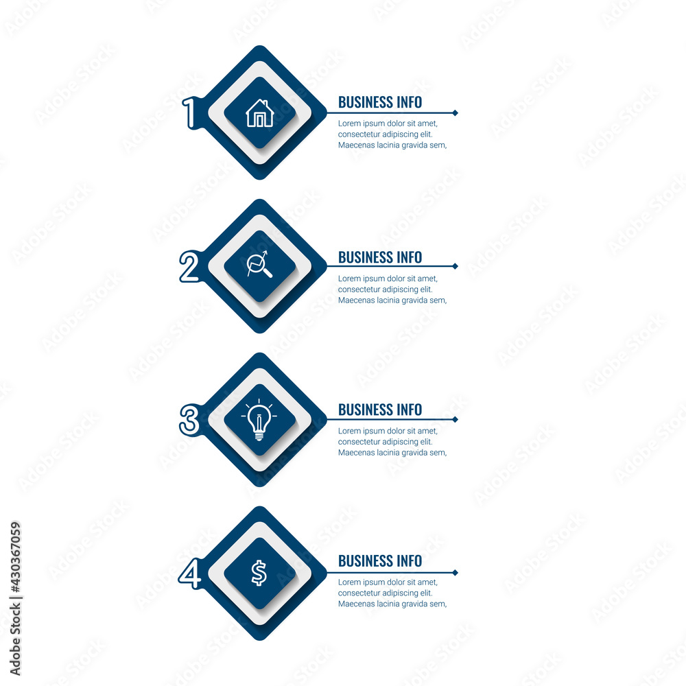 Poster infographic elements data visualization vector design template. vector illustration. can be used for