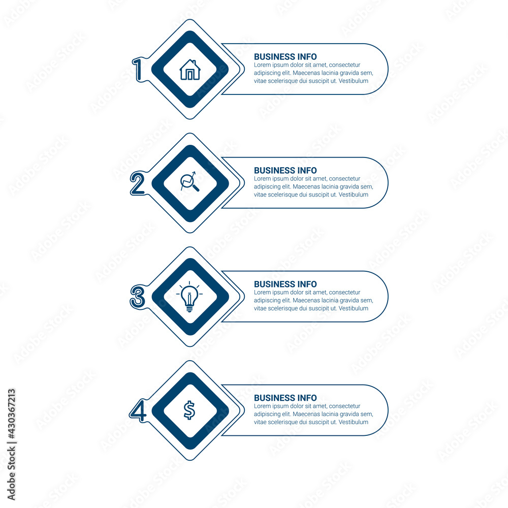 Poster infographic elements data visualization vector design template. vector illustration. can be used for