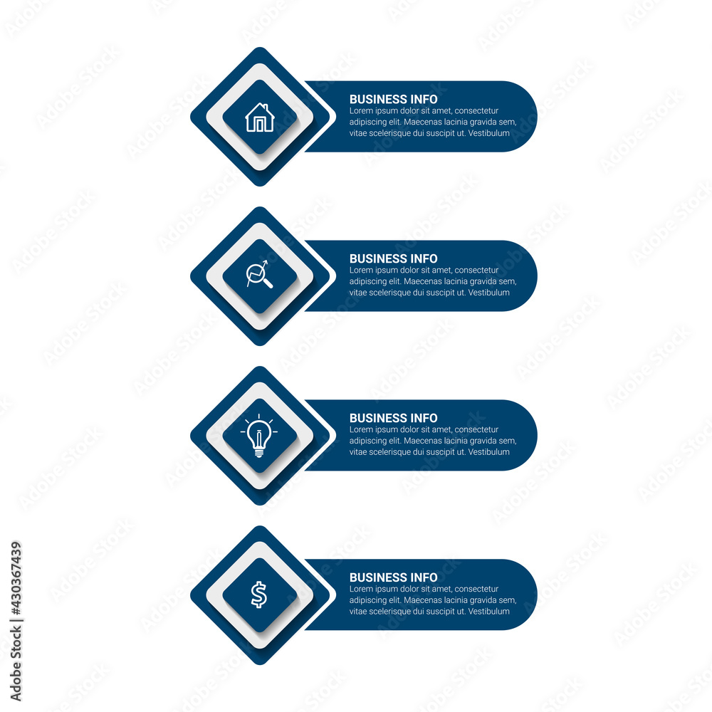 Poster infographic elements data visualization vector design template. vector illustration. can be used for