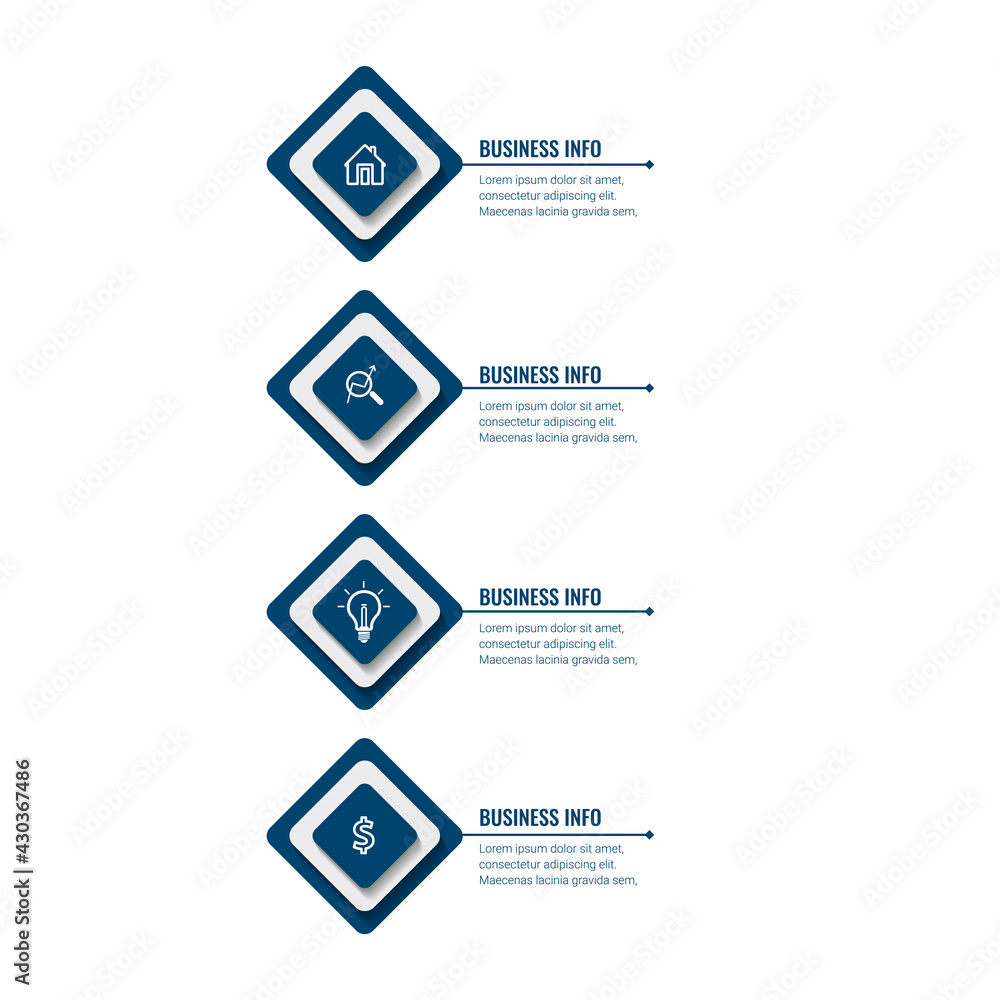 Poster infographic elements data visualization vector design template. vector illustration. can be used for