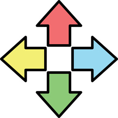 arrows icon vector