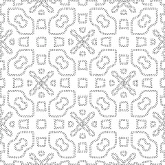  Geometric vector pattern with triangular elements. Seamless abstract ornament for wallpapers and backgrounds. Black and white colors.