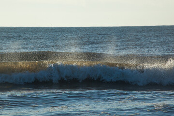 Ocean waves in the sunshine