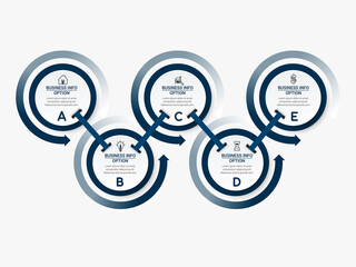 Abstract infographics number options template. Vector illustration. Can be used for steps, options, business processes, workflow, diagram, flowchart concept, timeline, marketing icons, info graphics.