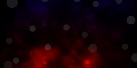 Dark Red vector template with circles.