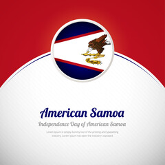 Obraz premium American Samoa happy independence day with classic colorful country flag background