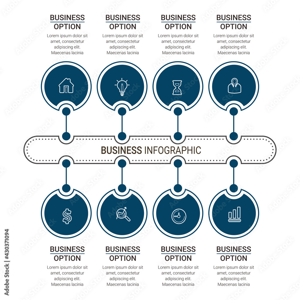 Aufkleber infographic elements data visualization vector design template. process chart. abstract elements of 