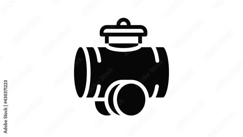 Poster tractor cistern icon animation outline best object on white background