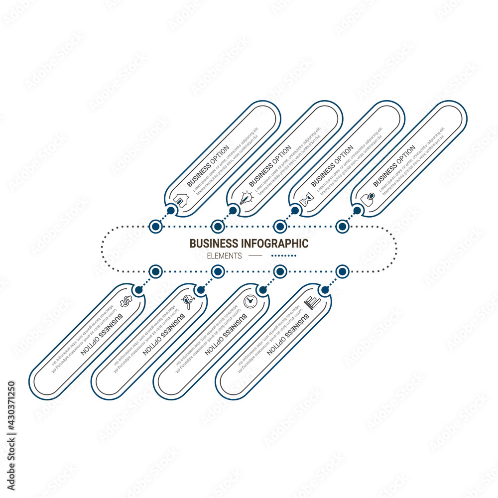 Poster infographic elements data visualization vector design template. process chart. abstract elements of 