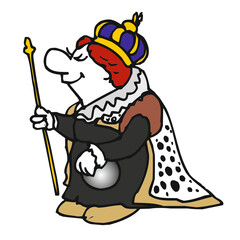 Naklejka premium Elizabeth I queen of England (comics, illustration)